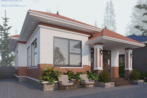 Thiết kế nhà vườn mái Nhật 1 tầng tại Ninh Bình